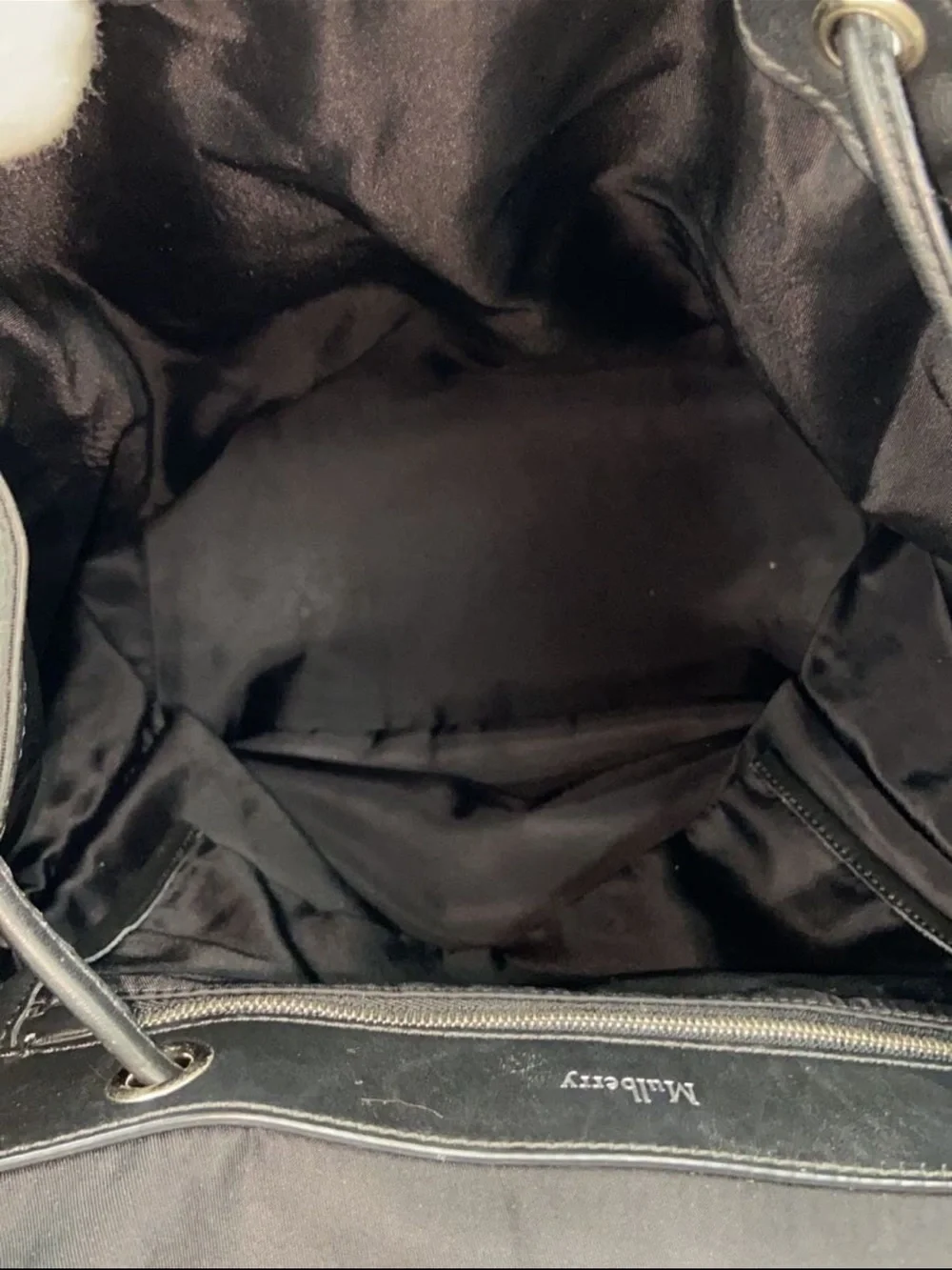 Mulberry Black Nylon Backpack with Leather Trim